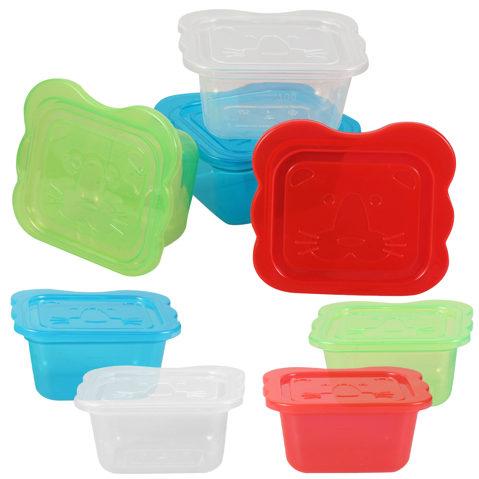 Baby Food Vegetables - 8개 세트 아기용 식품 보관 용기,