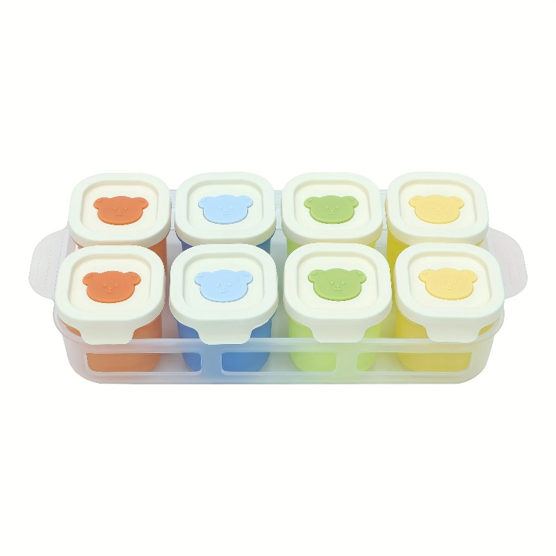Freezer Tray Baby - 뚜껑이 있는 이유식 냉동 트레이 –
