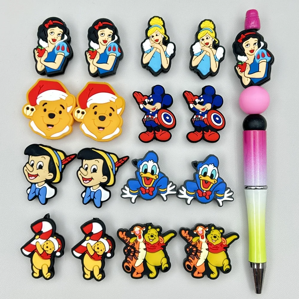 Baby Food Toy - 10PC DIY 만화 미니 실리콘 구슬