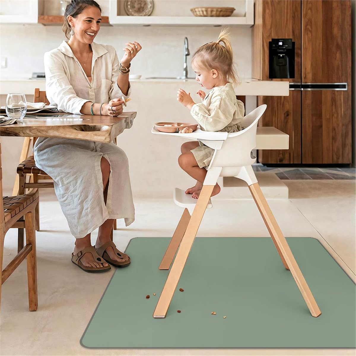 Highchair Splash Mat - 828 메가 세일 아기 식탁의자용 스플랫