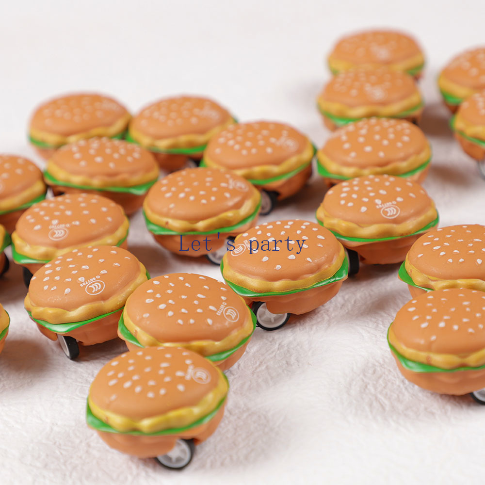 15Pcs 미니 귀여운 3D 버거 당겨 자동차 장난감  - Baby Food Flavors 리뷰 및 가격