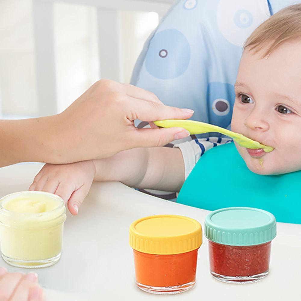 6개 유리 아기 음식 용기 뚜껑 포함 재사용 가능 소스 - Baby Food In Jar 리뷰 및 가격