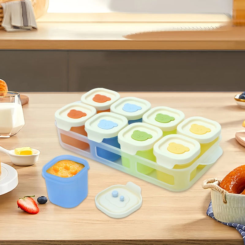 뚜껑이 있는 이유식 냉동 트레이 – 퓨레, 수프, 고기 - Freezer Tray Baby 리뷰 및 가격