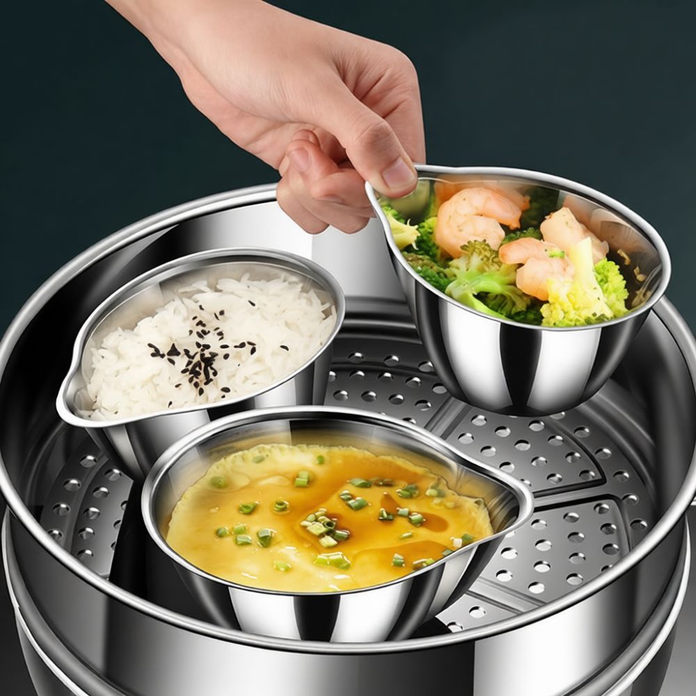 316 스테인리스 스틸 재질의 뚜껑이 있는 계란찜용 그 - Baby Food Steamer Baby Safe 리뷰 및 가격