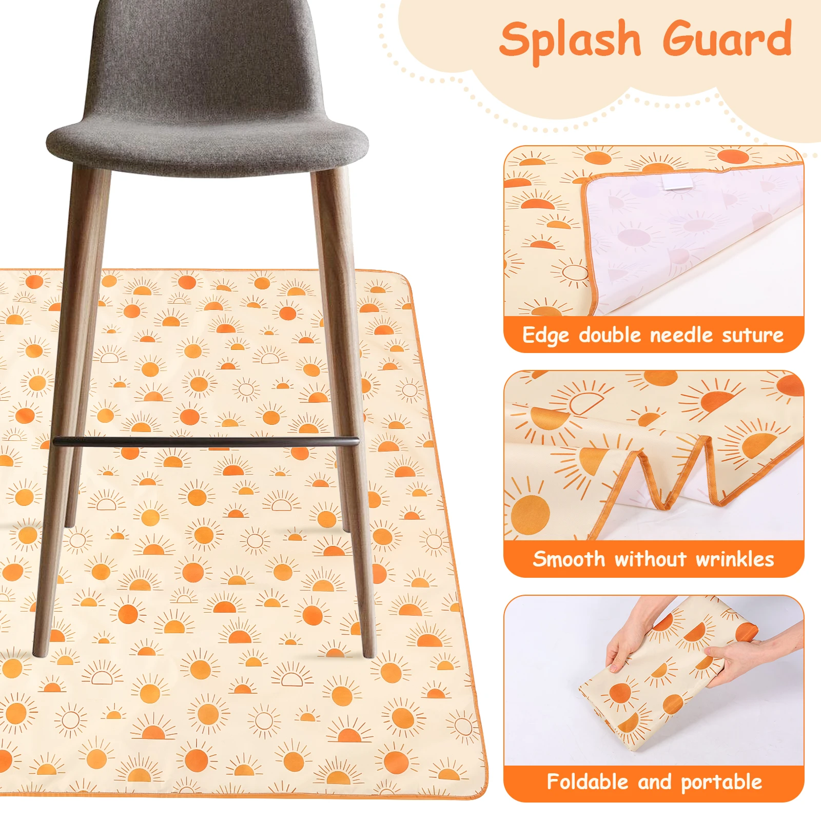 아기 식탁의자 스플랫 매트, 식사용 의자 매트, 방수  - Highchair Splash Mat 리뷰 및 가격