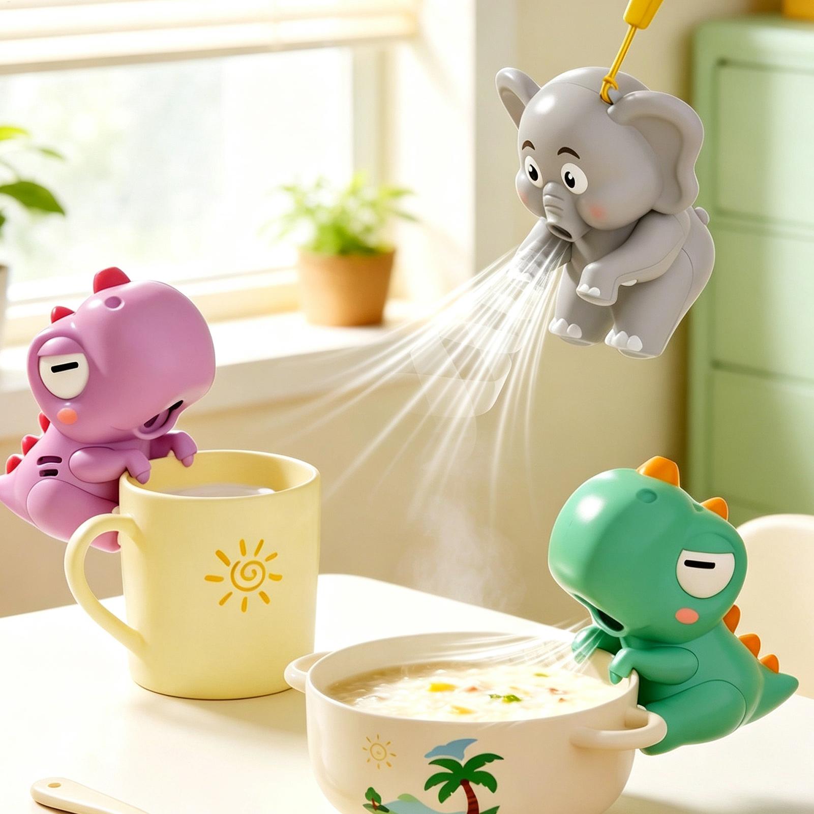 귀여운 코끼리 모양 컵 걸이형 미니 선풍기 이유식 냉각 - Baby Food Toy 리뷰 및 가격