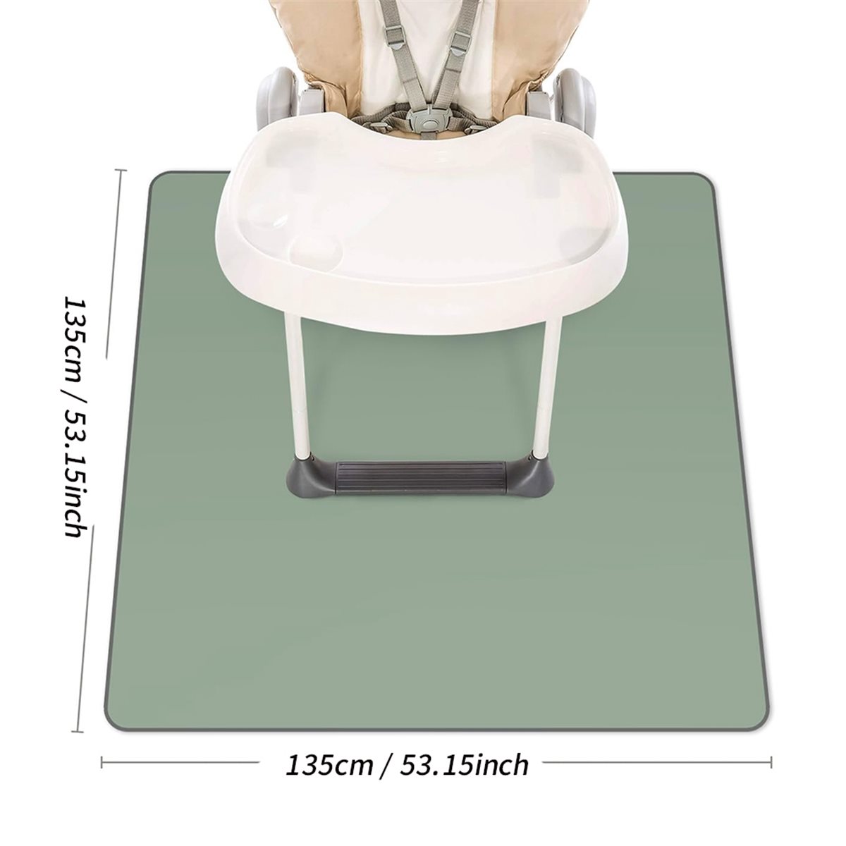 큰 할인 아기 식탁의자용 스플랫 매트, 물세척 가능한  - Highchair Splash Mat 리뷰 및 가격